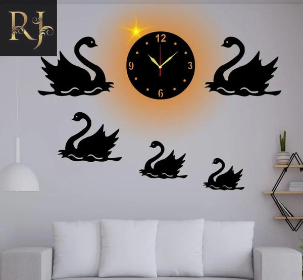 12 - Hour Display Analogue Clock With Light - RJ Kollection 1440.00 clock RJ Kollection 