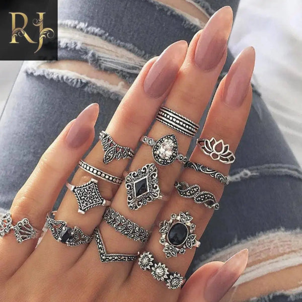 15 Pcs Trendy Ring Set - RJ Kollection 850.00 ring RJ Kollection 