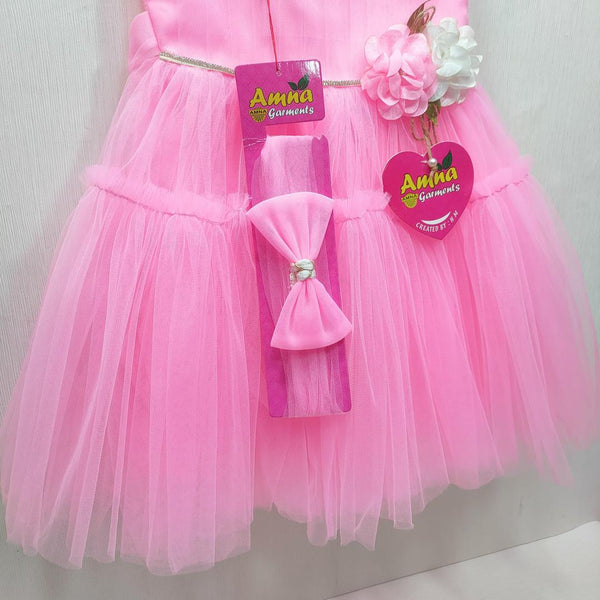 Pinkish Baby Girls Embroided Frock by RJ kollection