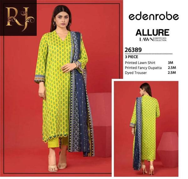 3 Pcs Lawn Suit - RJ Kollection 3430.00 clothing RJ Kollection 