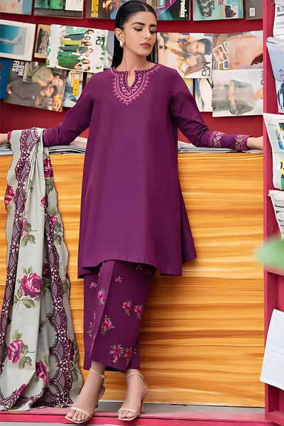 3 Pc's women's unstitched embroided suit