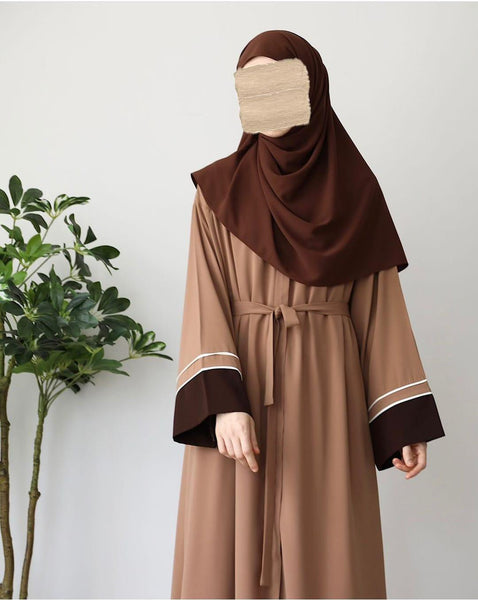 Georgette Full Abaya With stoller