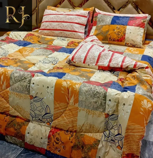 6 pcs cotton double bed size printed razai set RJ Kollection