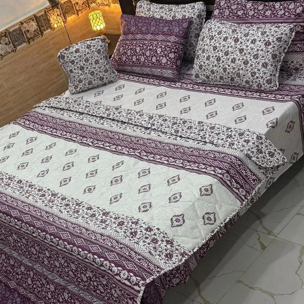 Comforter Set Stylish 7pcs cotton Salonica printed