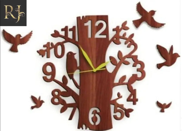 Bird Tree Wall Calligraphy and Clock - Timeless Beauty & Nature's Harmony - RJ Kollection 1000.00 Calligraphy RJ Kollection 