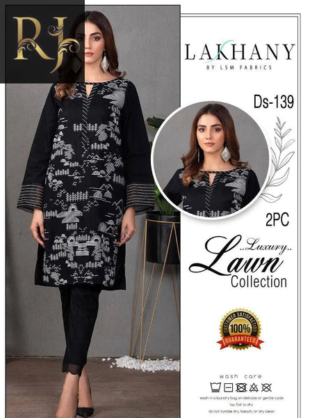 Black Self-Printed Women’s Embroidered Unstitched Lawn Suit By Maria.B - RJ Kollection 3599.00 clothes RJ Kollection 