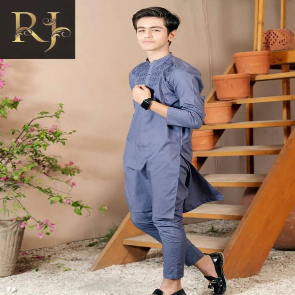 Boys Embroided Cotton Kurta suit RJ Kollection