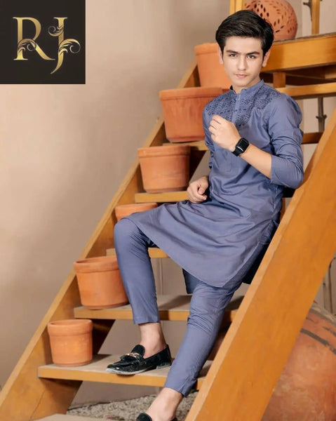 Boys Embroided Cotton Kurta suit RJ Kollection