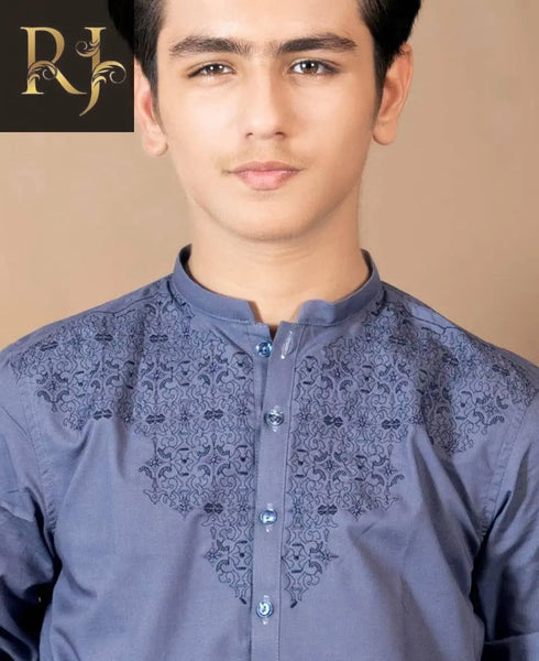 Boys Embroided Cotton Kurta suit RJ Kollection