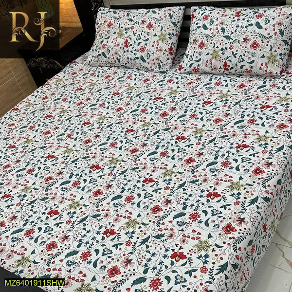 Cotton Bedsheet 3 Piece - RJ Kollection 1899.00  RJ Kollection 