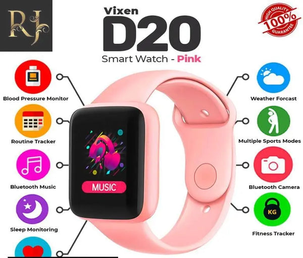 D20 Smart Watch - Your Ultimate Companion for a Connected Lifestyle - RJ Kollection 1950.00  RJ Kollection Pink