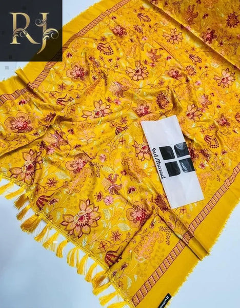 Gul Ahmed Karandi Embroidered Shawl – Embrace Winter Elegance with Exquisite Detailing - RJ Kollection 2299.00  RJ Kollection 