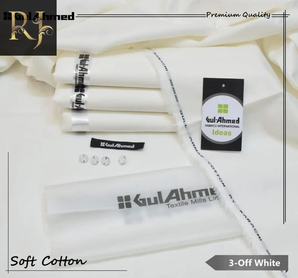 Gul Ahmed mens cotton ( white) RJ Kollection