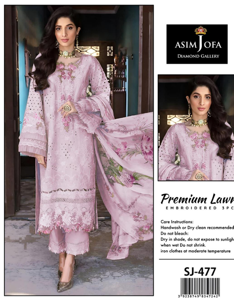 3 pc womens unstitched chickenkari embroided suit