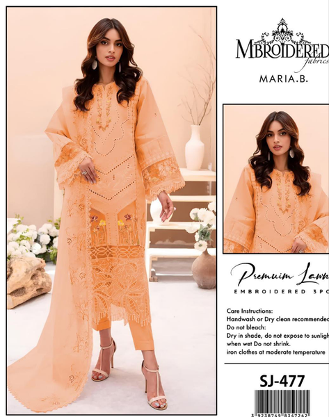 3 pc womens unstitched chickenkari embroidedsuit