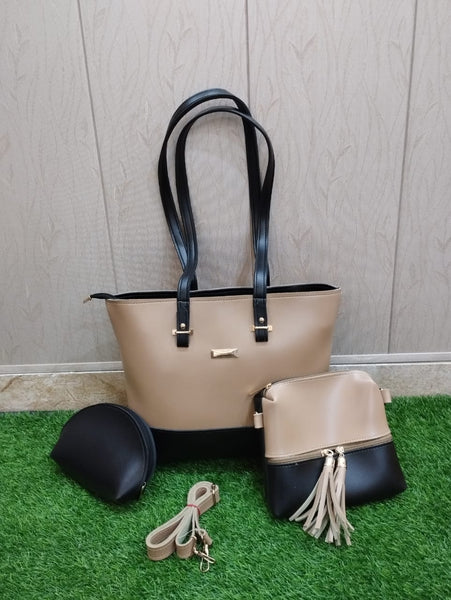 3 pcs bag set with long strap