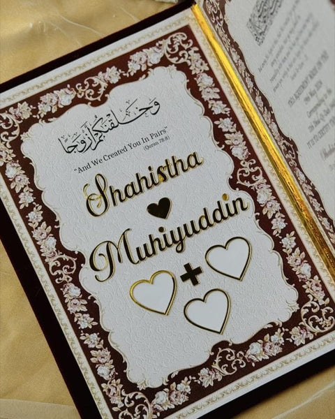 Customized Nikkah Booklet with Pen