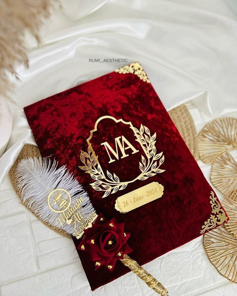 Customized Nikkah Booklet with Pen