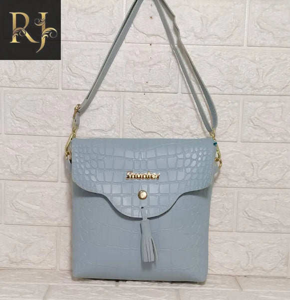 Ladies Textured Croco Pouch - RJ Kollection 1899.00  RJ Kollection Light-Blue