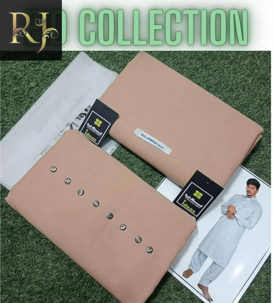 Light brown Gul Ahmad Men’s Unstitched Cotton Suit (R) - RJ Kollection 2499.00  RJ Kollection 