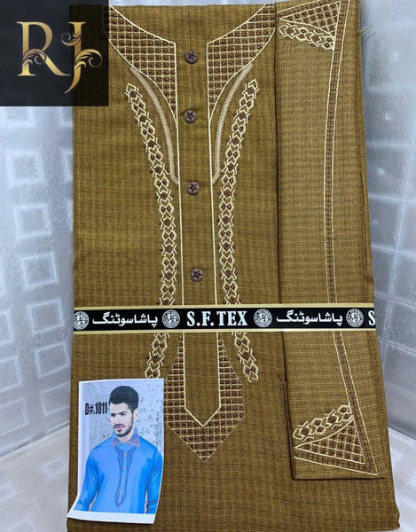 Men Embroidered Unstitched Wash & Wear - RJ Kollection 1850.00  RJ Kollection E