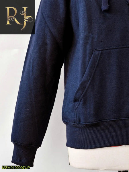 Men Solid Hoodie Dark Blue - RJ Kollection 1999.00  RJ Kollection 