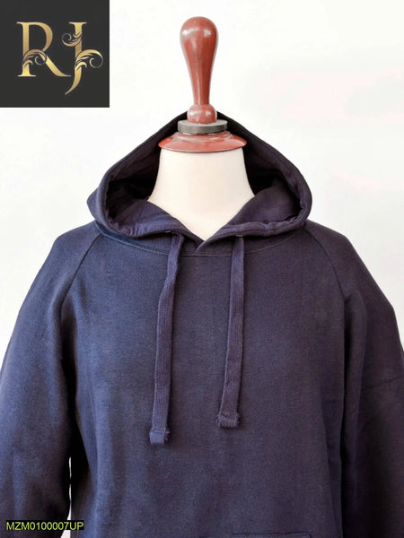 Men Solid Hoodie Dark Blue - RJ Kollection 1999.00  RJ Kollection 