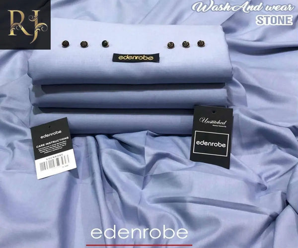 Misty Blue Unstitched Unstitched for Men by Edenrobe | Soft and Subtle r - RJ Kollection 1999.00  RJ Kollection 