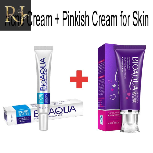 Natural Pink Lips Balm Cream & Acne Solution Combo - Complete Skincare Package - RJ Kollection 1199.00  RJ Kollection 