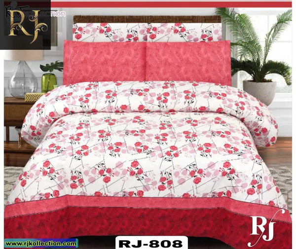 RJ Pure Cotton High Quality King Size Bed Sheets & Two Pillow Cover RJ#808 - RJ Kollection 2150.00 Clothing RJ Brand 