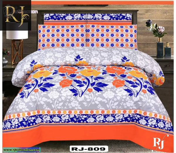 RJ Pure Cotton High Quality King Size Bed Sheets & Two Pillow Cover RJ#809 - RJ Kollection 2150.00 Bed Sheets RJ Brand 