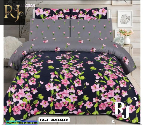 RJ Pure Cotton High Quality King Size Bed Sheets & Two Pillow Cover RJ#4940 - RJ Kollection 2150.00 Bed Sheets RJ Brand 