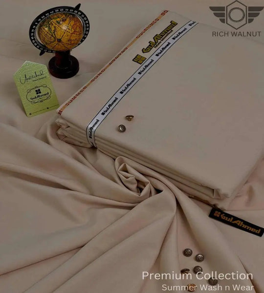 Rich Walnut Unstitched Wash & Wear by Gul Ahmed r - RJ Kollection 1999.00  RJ Kollection 