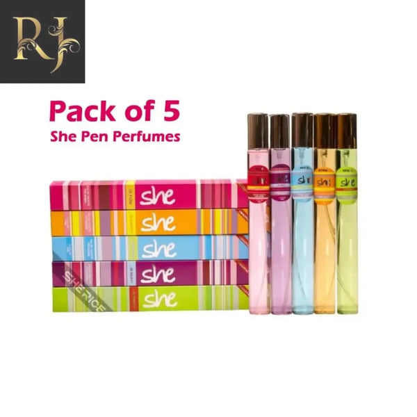 She brand pack of 5 pen perfumes RJ Kollection