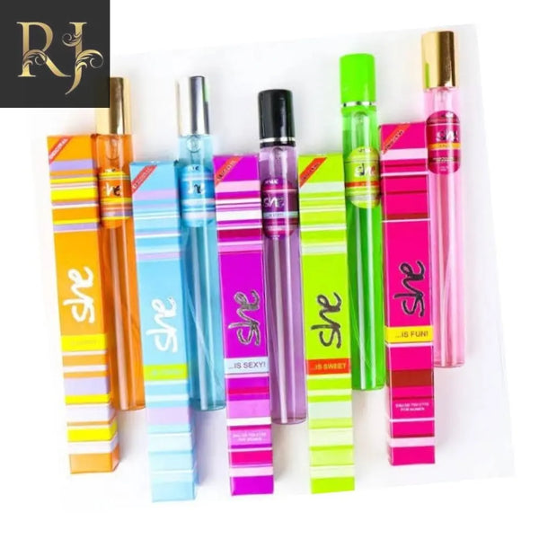 She brand pack of 5 pen perfumes RJ Kollection