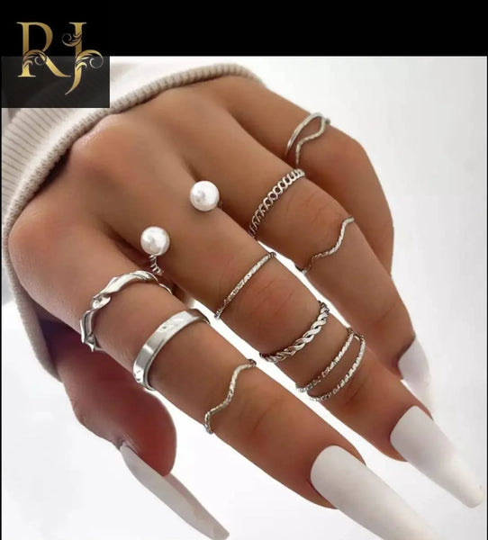 10 Pcs Rings Golden / Silver - RJ Kollection 850.00  RJ Kollection 