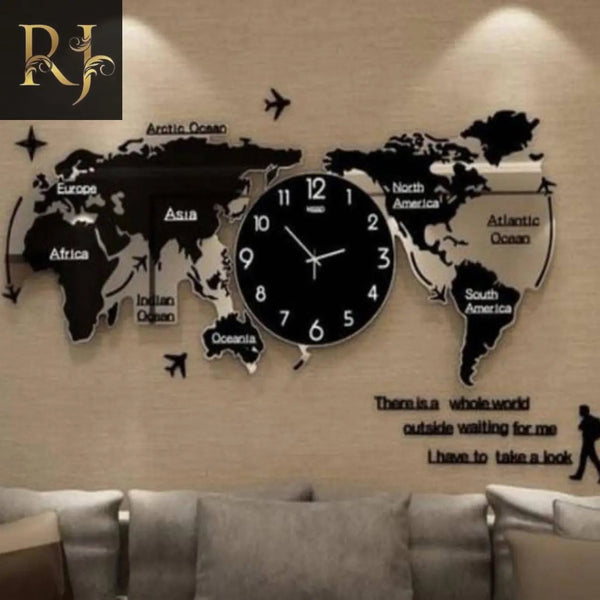 Top Selling World Map & Clock Calligraphy - RJ Kollection 1350.00 Calligraphy RJ Kollection 