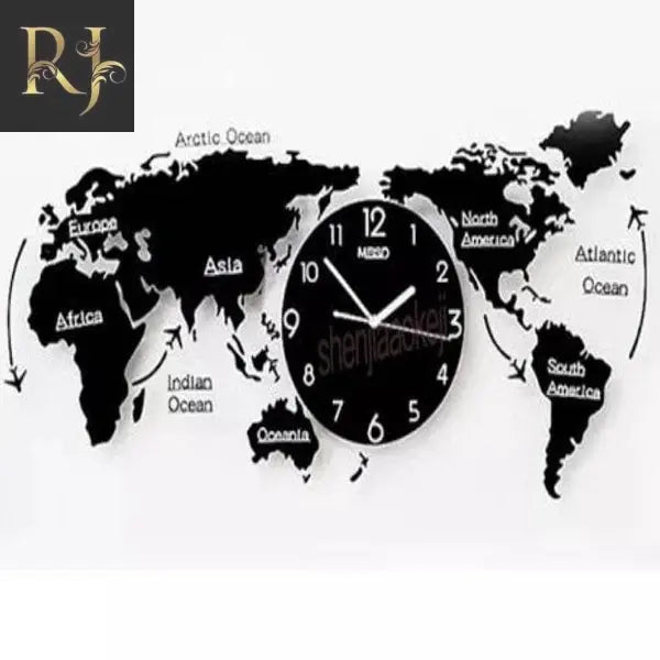 Top Selling World Map & Clock Calligraphy - RJ Kollection 1350.00 Calligraphy RJ Kollection 