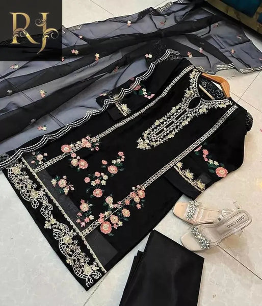 Women stitched Organza Embroided Suit - RJ Kollection 3040.00 Clothing RJ Kollection 