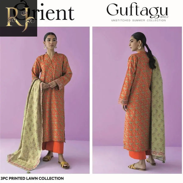 Women's Unstitched Lawn Suit - RJ Kollection 3520.00 clothing RJ Kollection 