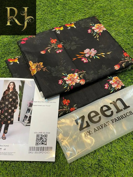 Zeen Brand 2 pcs unstitched Dress RJ Kollection