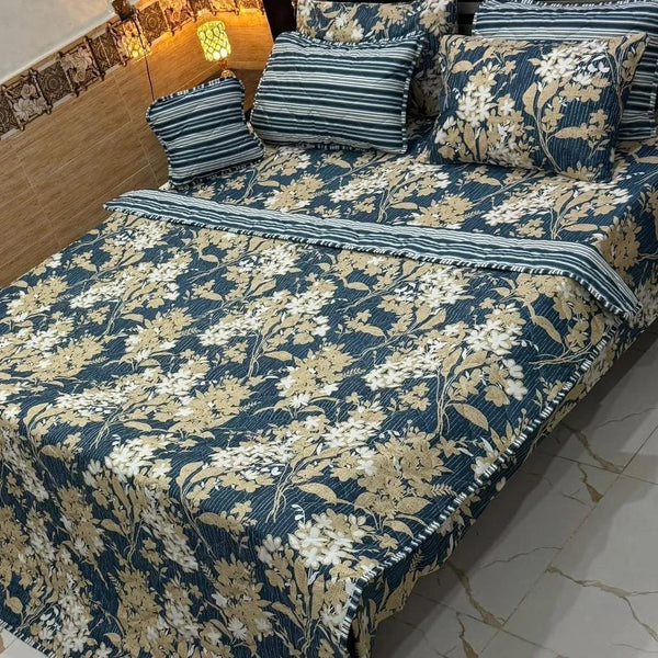 Comforter Set Stylish 7pcs cotton Salonica printed
