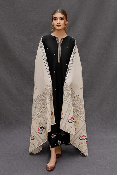 3 Pc's women's unstitched embroided suit