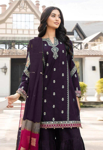3 piece Unstitched Lawn Embroided dress