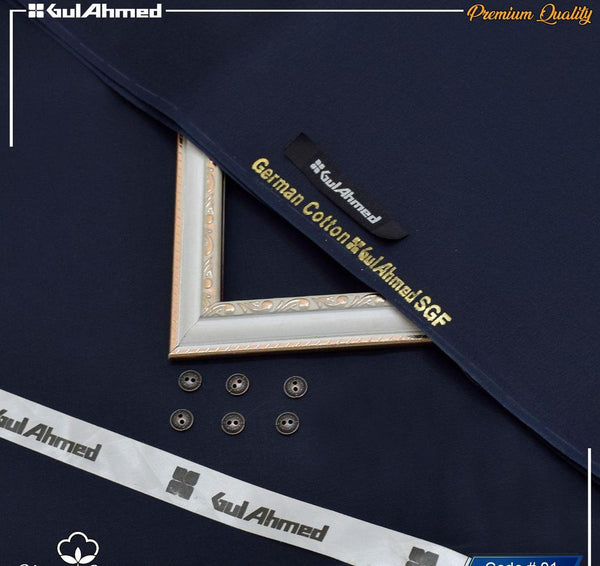 Mens Wear Unstitched Cotton Fabric By Gul Ahmad (R)