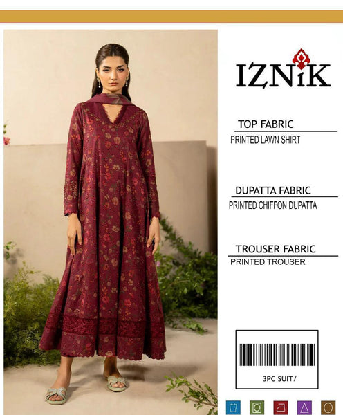 3 pcs womens unstitched printed suit