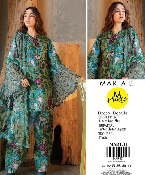 3 pcs womens unstitched printed suit