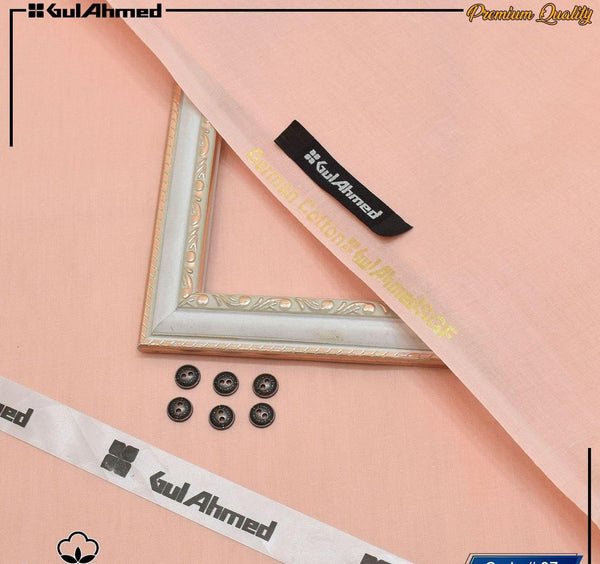 Peach Men’s Unstitched Cotton Suit By Gul Ahmad (R)