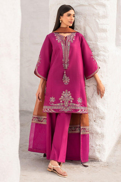 3 pcs womens unstitched  embroided suit