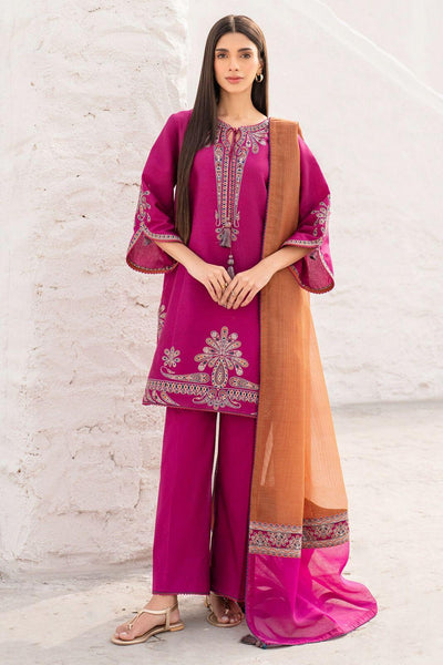 3 pcs womens unstitched  embroided suit